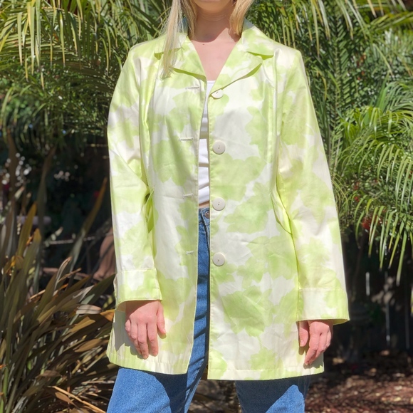 bill blass Jackets & Blazers - Vintage 80's Bill Blass Floral Raincoat